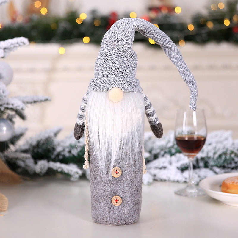 Housse de Bouteille de Vin de Noël – Décoration de Table Festive & Originale 🎄