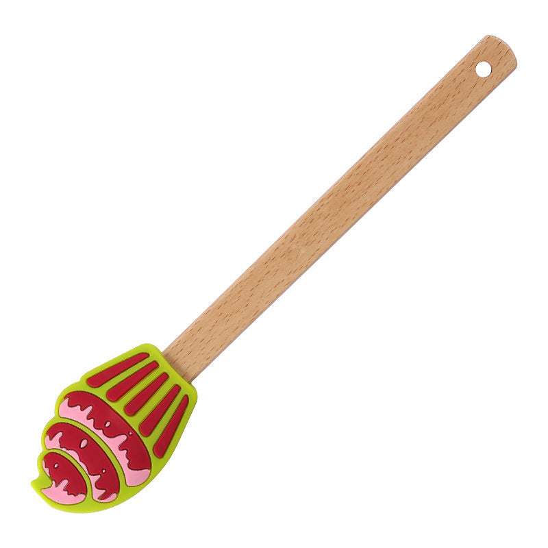 Spatule Crème de Noël en Silicone – Sapin, Père Noël & Bonhomme de Neige 🎁