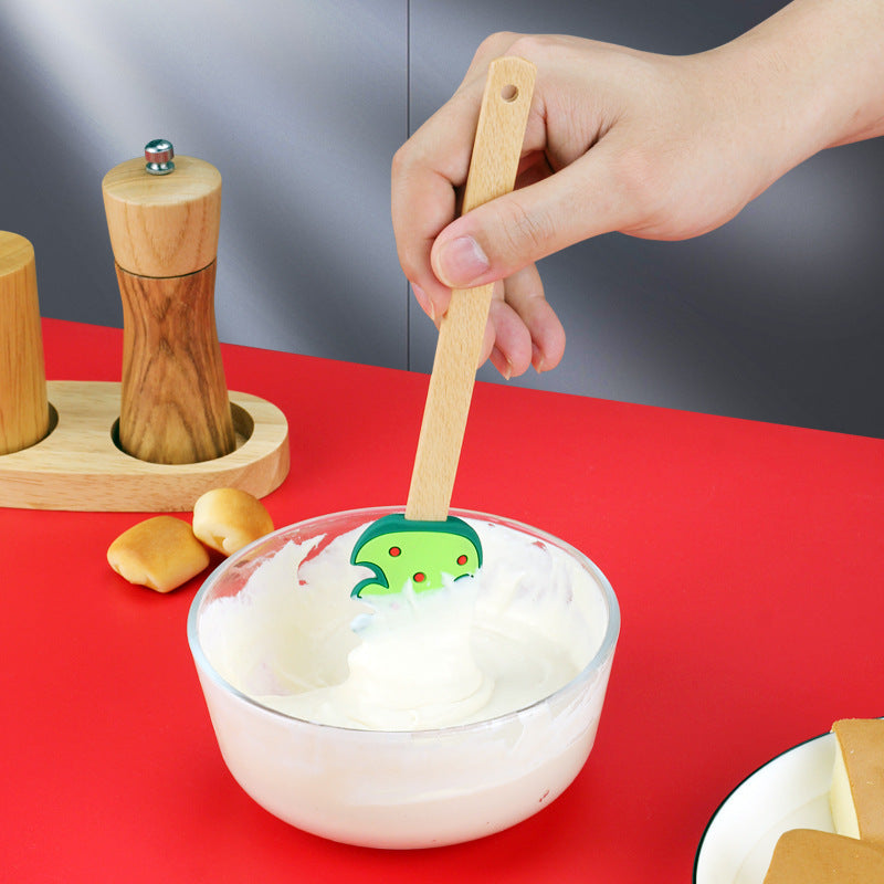 Spatule Crème de Noël en Silicone – Sapin, Père Noël & Bonhomme de Neige 🎁