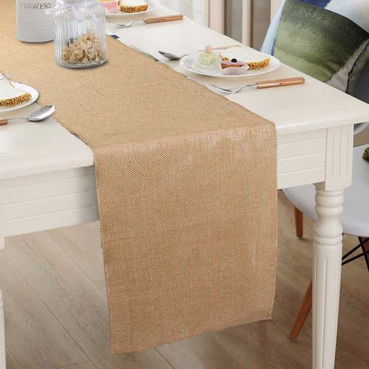 Chemin de Table en Toile de Jute Naturelle 30cm x 275cm – Élégance Rustique pour Fêtes et Mariages