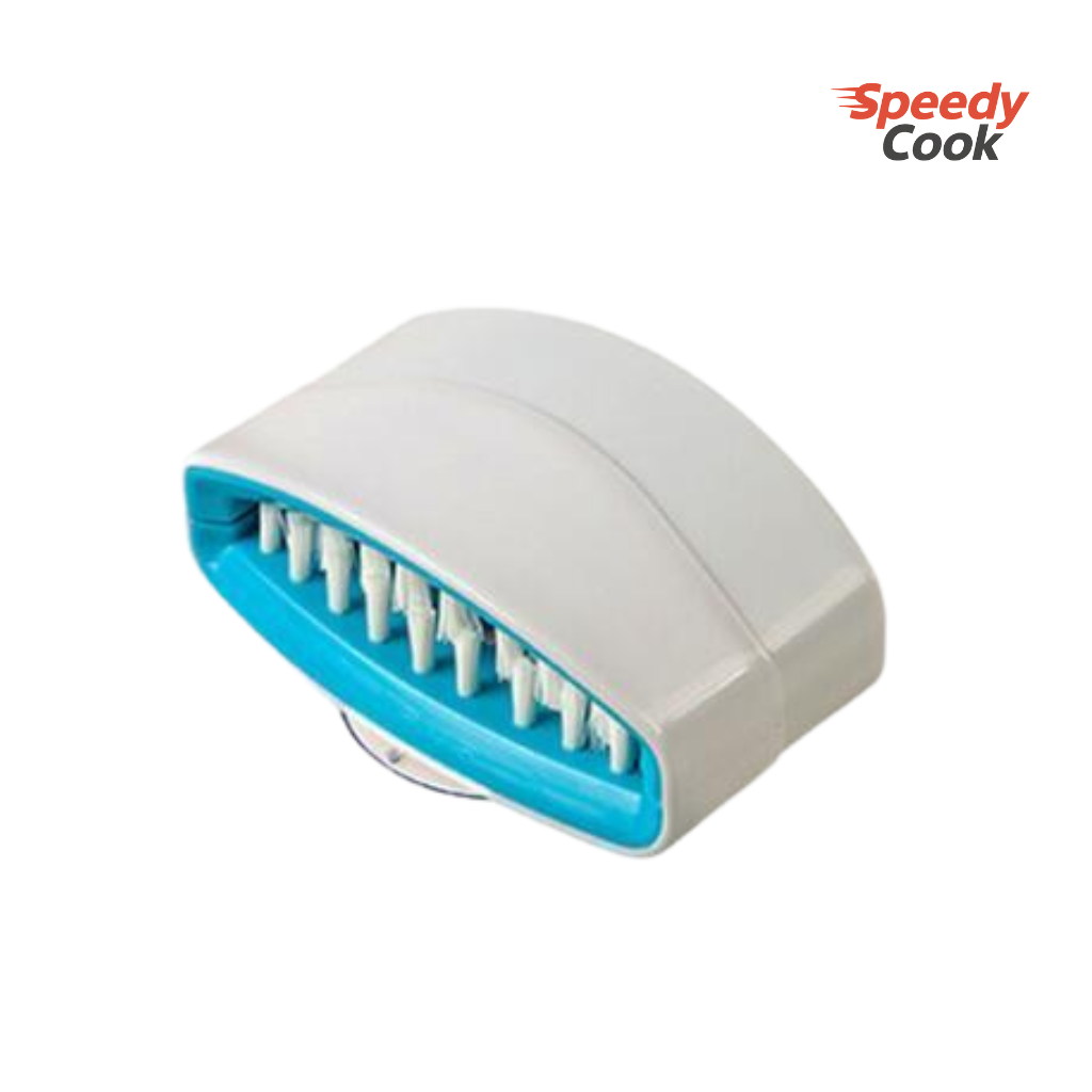 Brosse de nettoyage multifonction avec ventouse – Couteaux, fourchettes, baguettes, fruits & légumes