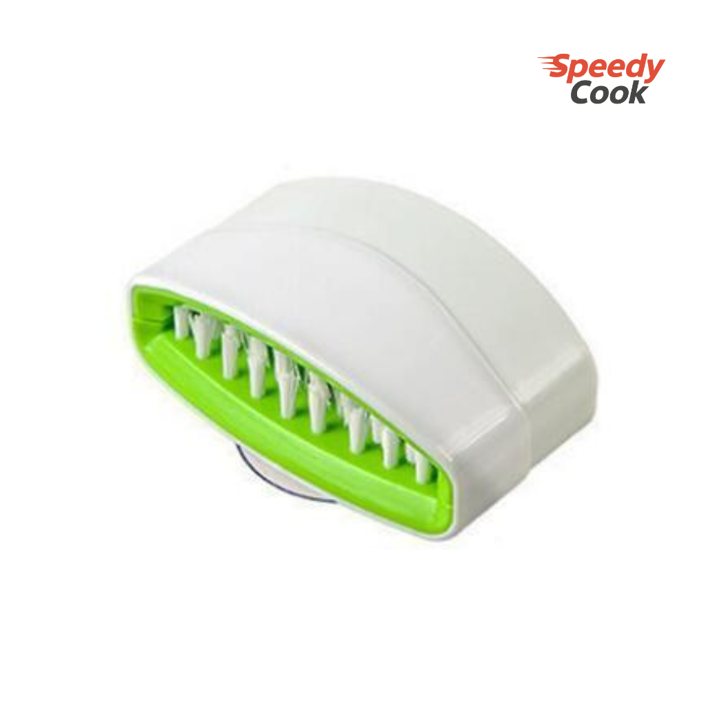 Brosse de nettoyage multifonction avec ventouse – Couteaux, fourchettes, baguettes, fruits & légumes