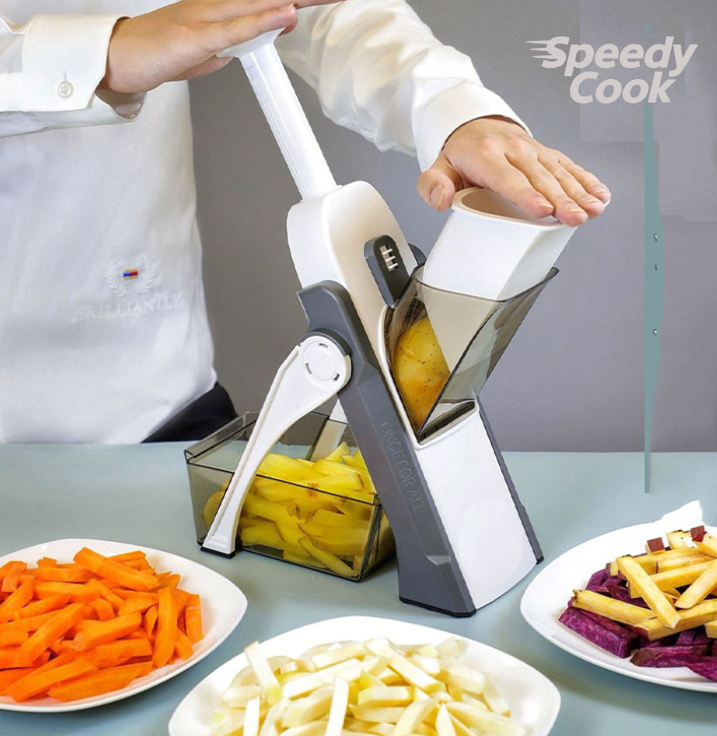 Mandoline de Cuisine Multifonction – Sécurité, Précision & Gain de Temps