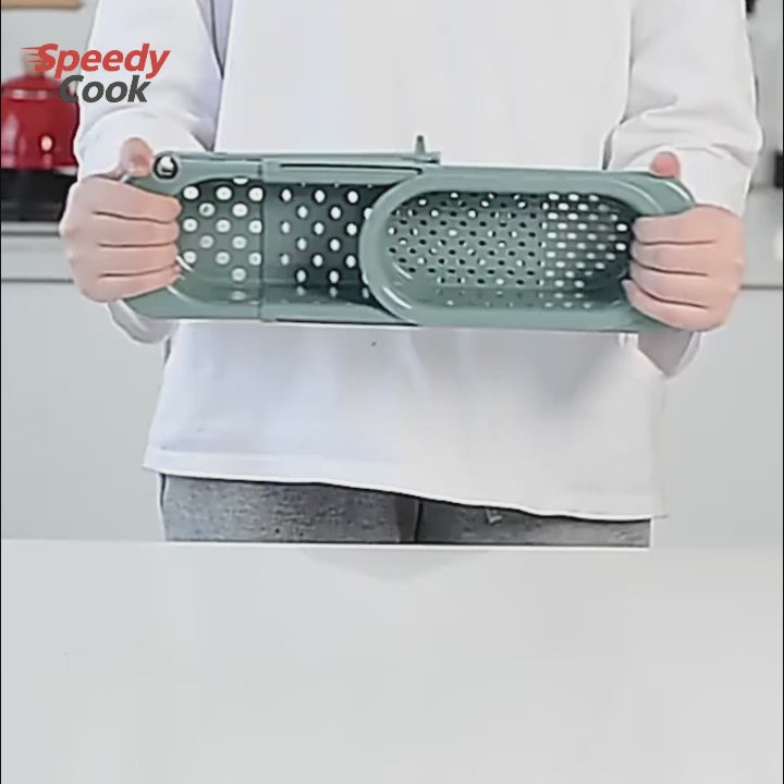 Égouttoir Télescopique d’Évier – Le rangement modulable qui libère ton plan de travail !